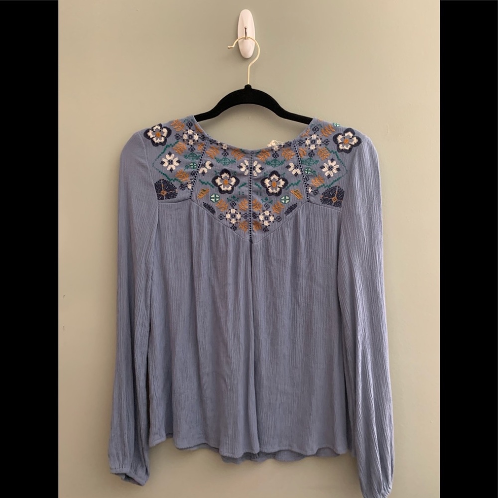 long sleeve flowing shirt